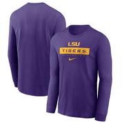 LSU Nike Dri-Fit Sideline Team Issue Long Sleeve Tee